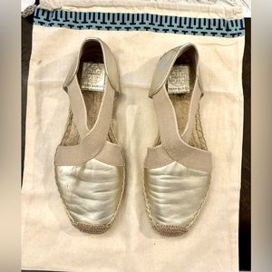 Tory Burch Catalina Gold Espadrille Size 7.5